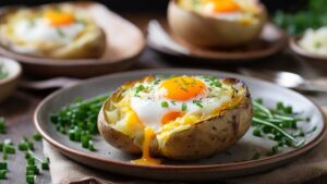 Twice Baked Potato with Egg