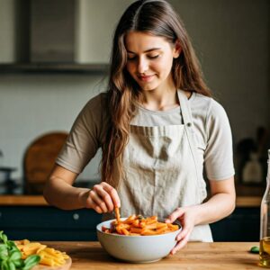 A-girl-making-a-dish